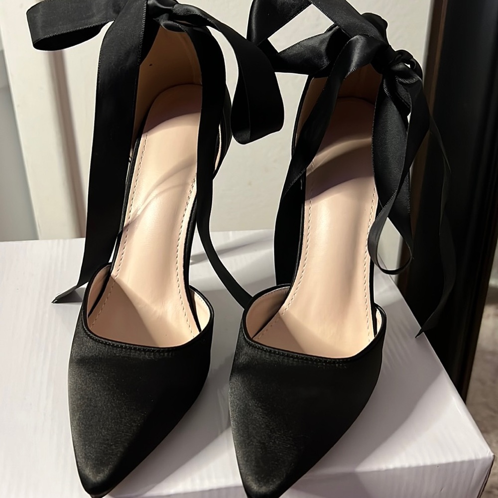 Shein: Bow Tie Dorsay Stiletto Heels